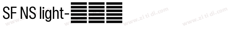 SF NS light字体转换